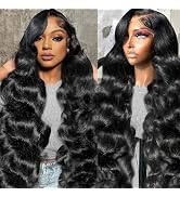 32 Inch 13x6 HD Lace Front Wigs Human Hair Body Wave Lace Front Wigs Human Hair Pre Plucked 180% ...