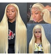 613 13x4 Lace Front Wig Human Hair 30 Inch Straight Blonde Lace Front Wigs Human Hair Pre Plucked...