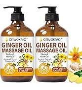 2 Pack Ginger Oil Lymphatic Drainage Massage,Belly Drainage Ginger Oil-Warming Tired Sore Muscle ...