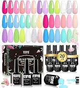 YEVYO Nail Tips Kit (20 Colors Pastel)