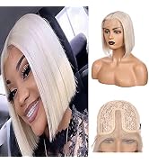 Grey Short Bob Lace Front Wigs Human Hair 13x1x4 Lace Front Wigs Pre-Plucked with Baby Hair 10 in...