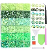 RODAKY Flatback Pearls Rhinestones Kit for Craft 24000PCS Mix Color Resin Crystal Rhinestones Bed...