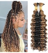 XCCOCO Bulk Human Braiding Hair for Boho Braids No Weft Curly Human Hair Braiding Hair 2 Bunlde 1...