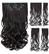 Brown Hair Extensions, Synthetic Hair Extensions Clip In 18