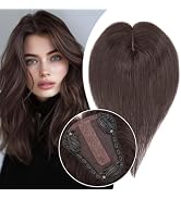 S-noilite Human Hair Toppers, Real Human Hair Toppers,Hair Toppers for Women 100% Real Human Hair...