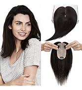 S-noilite Hair Toppers for Women Real Human Hair Topper No Bangs Upgraded Scalp Base Double Diamo...