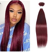 REMY Red Human Hair Bundles 99j Bundles Straight Hair 20 Inch 1 Bundle Unprocessed Brazilian Virg...