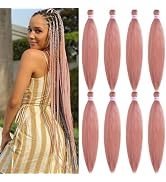 Pre Stretched Braiding Hair Colored Hair Extensions for Braiding Kanekalon Prestretched Braiding ...