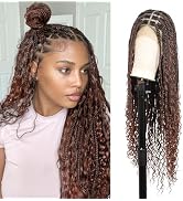 Brinbea 13x8'' HD Lace Boho Braided Wigs for Women Knotless Braided Wigs Box Braid Wig with Baby ...