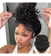 CIETSHF 360 Lace Front Wigs Human Hair Drawstring Wet And Wavy Lace Front Wigs Human Hair Pre Plu...