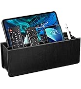 SITHON Remote Control Holder with 5 Compartments - Multifunctional PU Leather Remote Caddy Deskto...