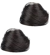 2 PCS Mini Claw Clip in Messy Hair Bun Extensions Wig Accessory Updo Hairpieces for Women Girls S...