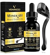 Venanoci 5% Minoxidil Hair Growth Serum, 5% Minoxidil For Men Beard Growth Kit, Beard Growth Oil ...