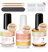 Saviland Nail Dehydrator and Primer PH Bond Set with Gel x Nail Glue - 3+13PCS Nail Dehydrator an...