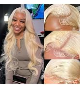 GOMOST 13x4 Blonde Lace Front Wigs Human Hair 613 Front Wig Human Hair 180% Density Body Wave Lac...