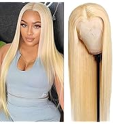 Dorosy Hair Transparent Lace Long Straight 613 Blonde Lace Front Wigs Human Hair 13x4 Lace Front ...