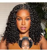 Domiso 14 Inch Glueless Wear and Go Bob Wig Deep Wave Bob Wigs Lace Front Wigs Human Hair Lace Pr...