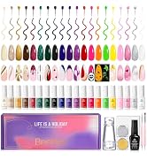 Beetles Gel Polish Nail Art Liner Gel Nail Polish 21Colors Glitter Pink Gold Green Gel Polish Gre...