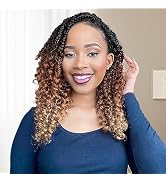 Fulcrum Goddess Box Braids Crochet Hair 10 Inch, 9 Packs Pre Looped Box Braids Crochet Hair For B...
