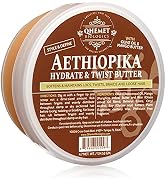 Qhemet Biologics Aethiopika Hydrate & Twist Butter - Frizz-Free Styling Butter Adds Flexible Defi...