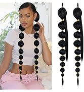 Benehair Bubble Ponytail Extension for Black Women 34Inch Long Braided Ponytail Extension Protect...