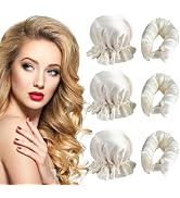 NuAngela Hair Rollers Heatless Curling Set,6Pcs Satin Heatless Hair Curlers,Heatless Curling Rod ...