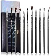 Jessup Eyeliner Brush Set, Professional Eye Liner Makeup Brushes 11pcs, Angled Flat Definer Ultra...