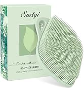 Sndyi Silicone Body Scrubber, Gentle Exfoliating Body Scrubber for Sensitive Skin, Leaf Shaped Sh...