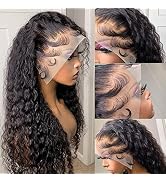 SUNTU Lace Front Wigs Human Hair Brazilian Water Wave 13x4 Transparent Lace Frontal Wigs 160% Hum...