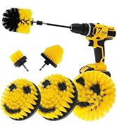 ETOUPA 7 Pcs Drill Brush Attachment Set, Power Cleaning Scrub Brush Kit with Extend Long Attachme...