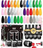 YEVYO Nail Tips Kit (20 Colors Classic Plain)
