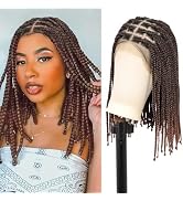 Brinbea Short Braided Wigs Knotless Box Braid Wig Braided Lace Front wigs 13x8 HD Lace Frontal Bo...