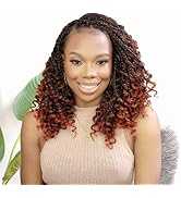 Fulcrum Goddess Box Braids Crochet Hair 10 Inch, 9 Packs Pre Looped Box Braids Crochet Hair For B...