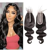 2x6 Closure 12 Inch Human Hair Middle Part Closure Hd Transparent Brazilian Body Wave Kim K Lace ...
