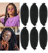 Spring Afro Twist Hair, 20 Inch Springy Marley Twist Braiding Hair Pre-Separated 6 Packs Spring T...