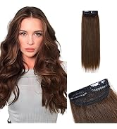 Benehair Clip in Hair Extension Human Hair 2 Clips on Hair Extensions for Women with Thinning Hai...