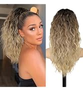 ORSUNCER Claw Clip Ponytail Extension 18 Inch Wavy Pony Tails Hair Extensions Layered Fluffy Clip...