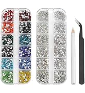 Beadsland 5280 Pieces Nail Art Rhinestones,Small Rhinestone for Makeup,Face Eye Rhinestones Set M...