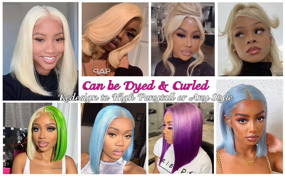 4x4 lace front wig 613 Bob wig