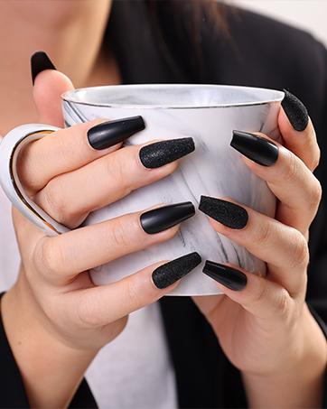 Glitter Nails Artificial Finger Manicure for Women