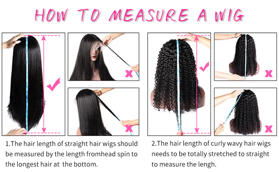 How to Measure a Kinky Curly lace Wig