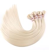 ZHENLISI Honey Blonde Silky Straight Synthetic Hair Bundles 4 Bundle Deals 16 18 18 20 Inches Qui...