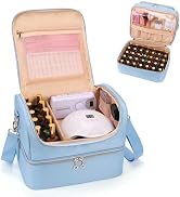 CUBETASTIC Nail Polish Organizer Case, Nail Supplies Storage Box Holds Nail Polish Bottles & Nail...