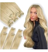 Human Hair Clip In Extensions, Single Clip Ins Short Hair Extensions, Remy Balayage Highlight Hai...