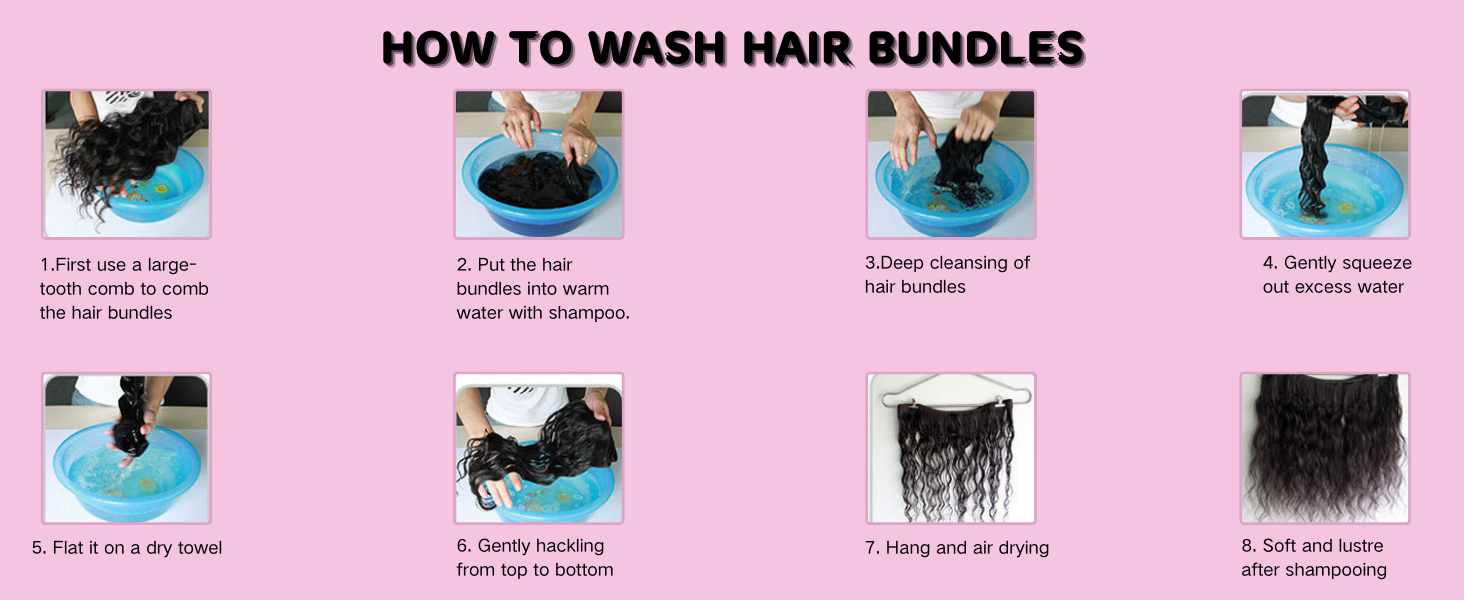 HOW TO WASH HAIR BUNDLES