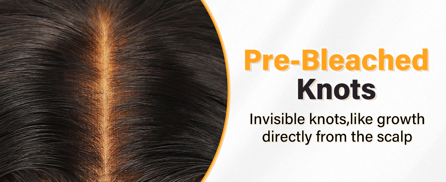 human hair wig bleached knots