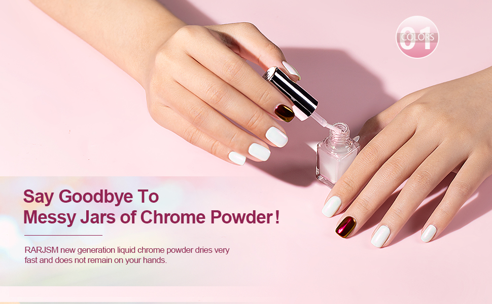 chrome nail powder liquid