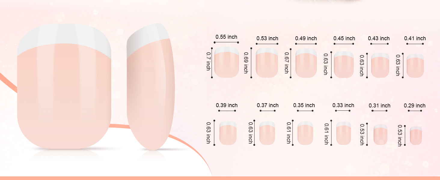 fench tip press on nails