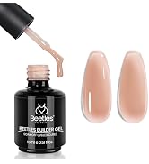 Beetles Builder Gel 7 in 1 Strengthener Gel Nail Polish Nude Color Jelly Beige for Nail Apex and ...