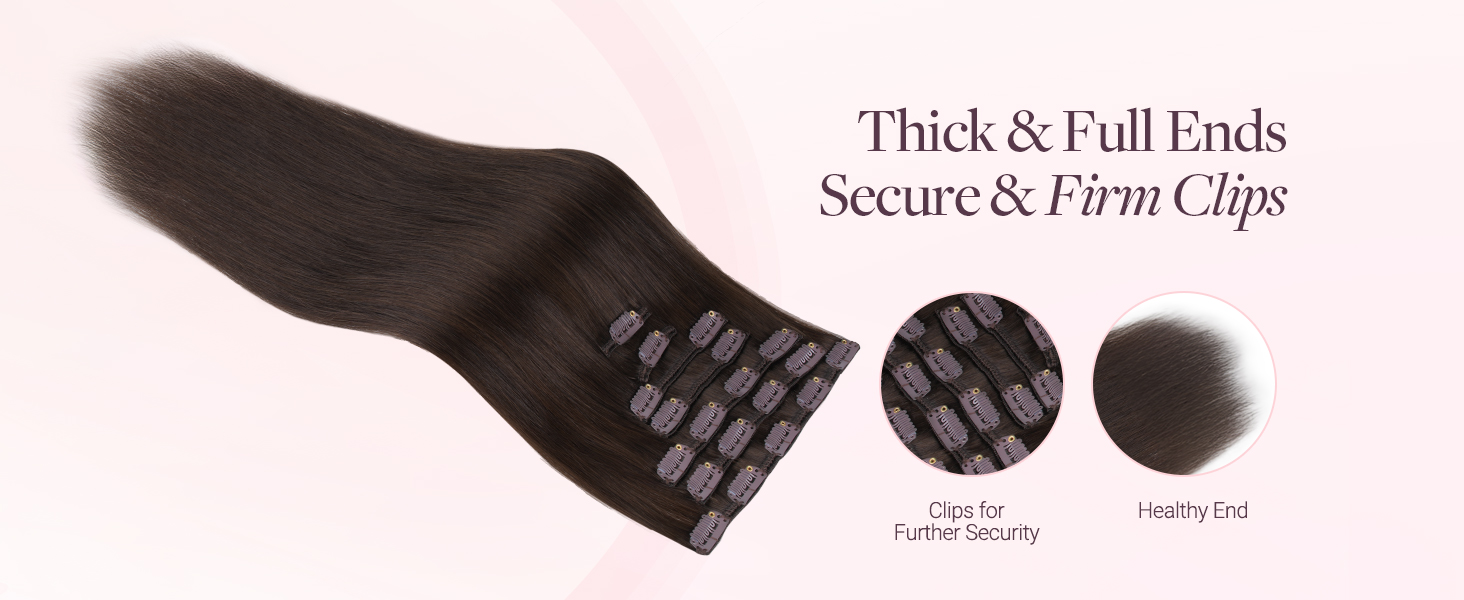 googoo clip in hair extensions real human hair straight hair